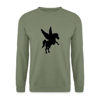 Pegasus - Unisex Pullover - Armeegrün - Vorne - Alina (178cm) & Michal (187cm)