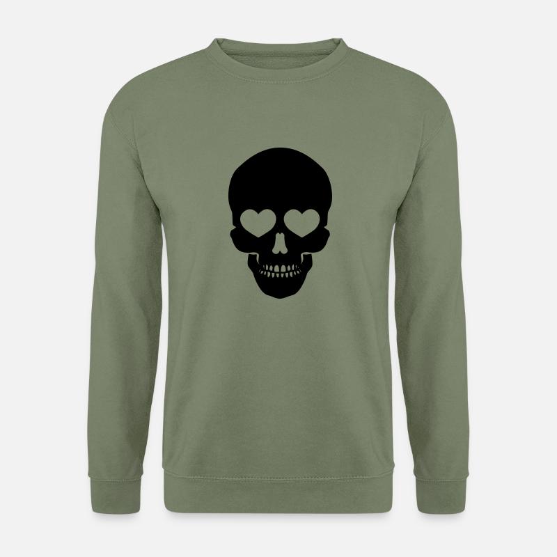 Skull Love - Unisex Pullover - Armeegrün