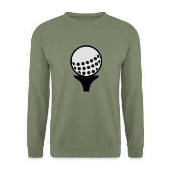 Golf ball - Unisex Sweatshirt - army green - Front - Alina (178cm) & Michal (187cm)