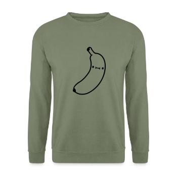 nette kleine suesse banane - Unisex Pullover - Armeegrün - Vorne - Alina (178cm) & Michal (187cm)