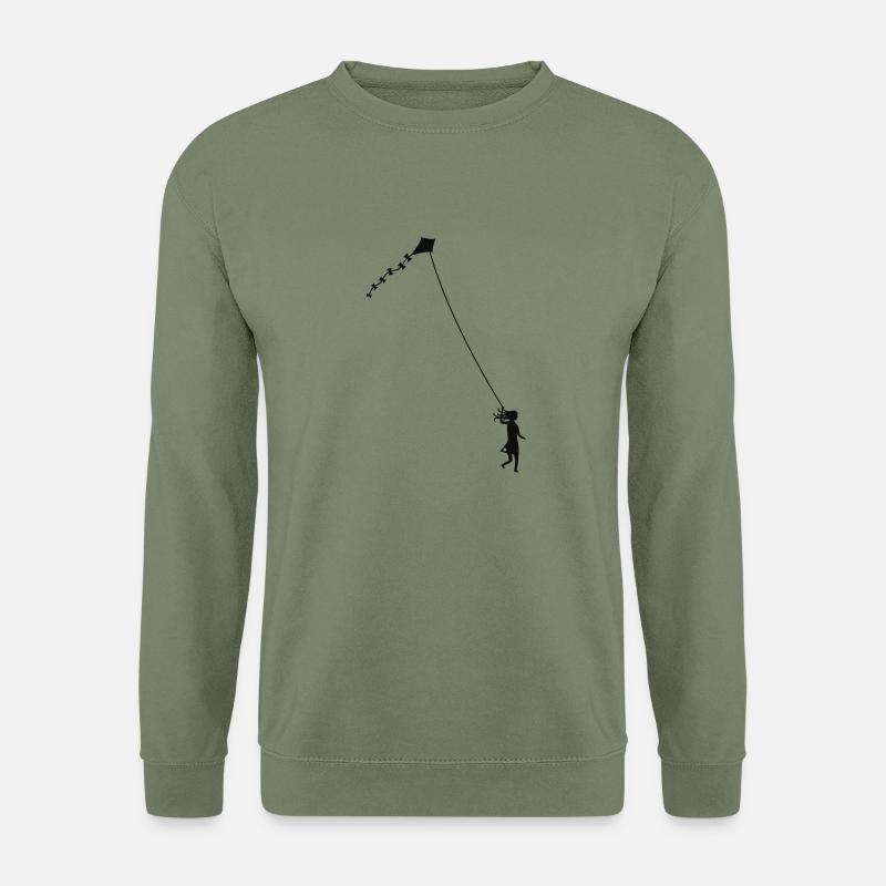 Let´s go fly a kite! - Unisex Pullover - Armeegrün