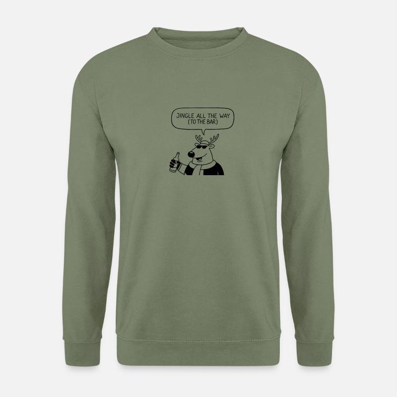 Jingle all the way (to the bar) - Unisex Pullover - Armeegrün