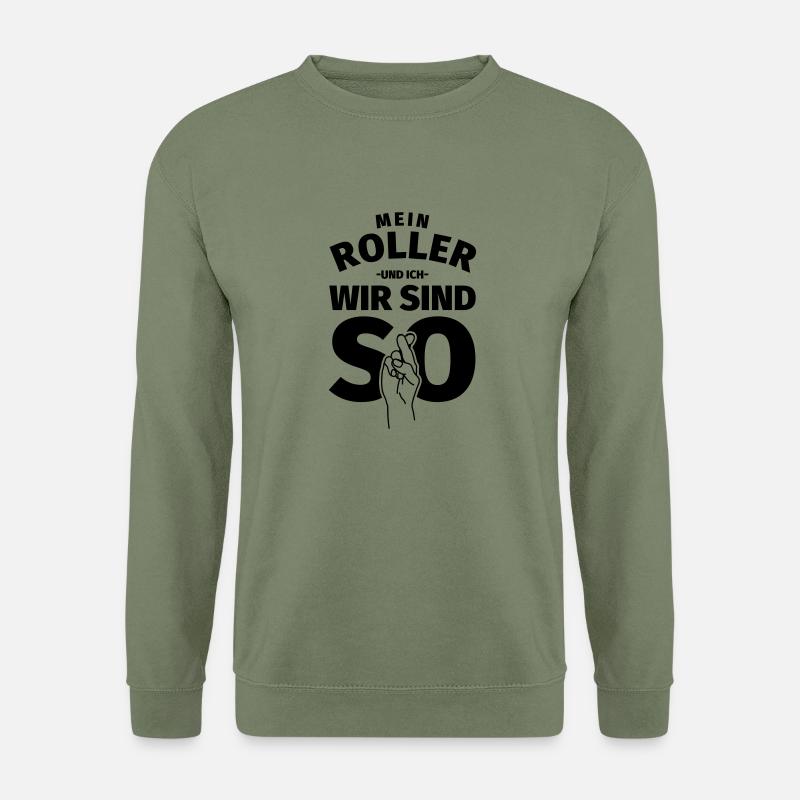 Rollerfahrer Geschenk - Unisex Pullover - Armeegrün