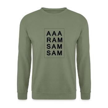 Kindergarten Geschenk - Unisex Pullover - Armeegrün - Vorne - Alina (178cm) & Michal (187cm)