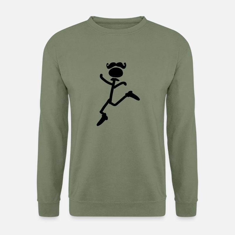 Lustige Haar Junge Tänzer - Unisex Pullover - Armeegrün