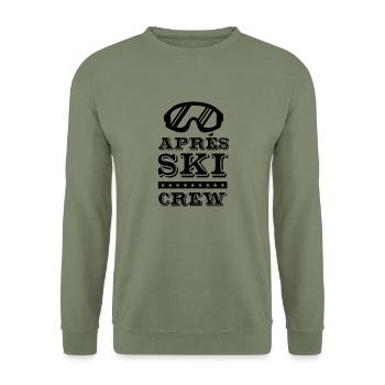 apres ski crew brille - Unisex Pullover - Armeegrün - Vorne - Alina (178cm) & Michal (187cm)