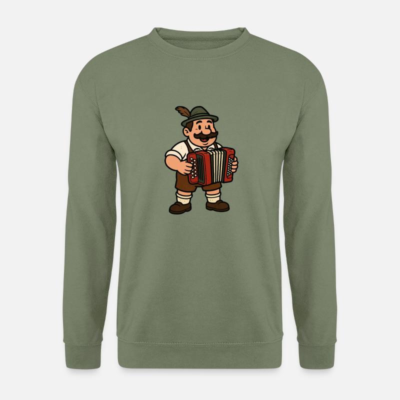 bayer akkordeon - Unisex Pullover - Armeegrün