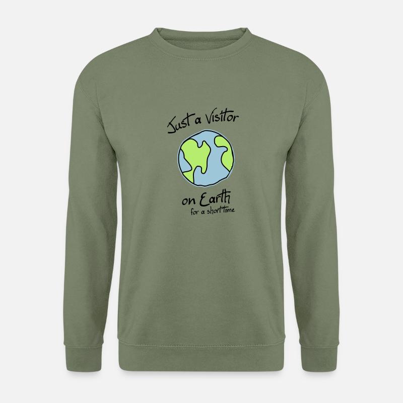 Visitor on Earth - Unisex Pullover - Armeegrün