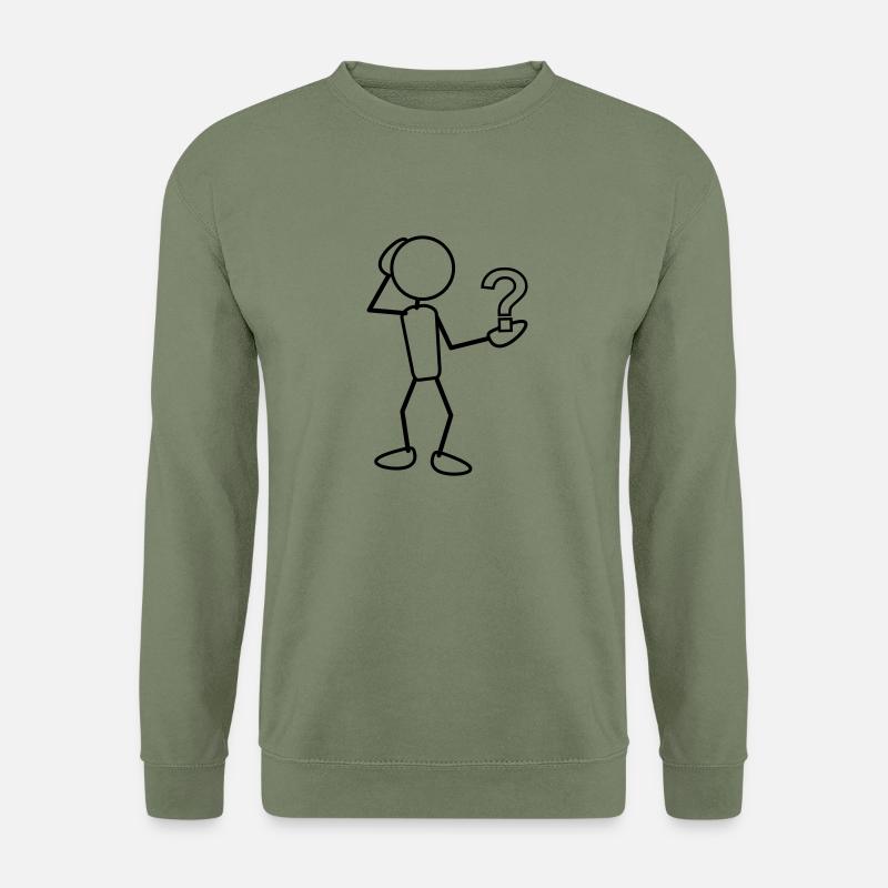 greyman_with_issues_at_hand_1c - Unisex Pullover - Armeegrün