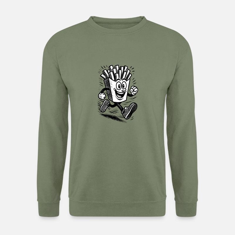 pommes running club - Unisex Pullover - Armeegrün