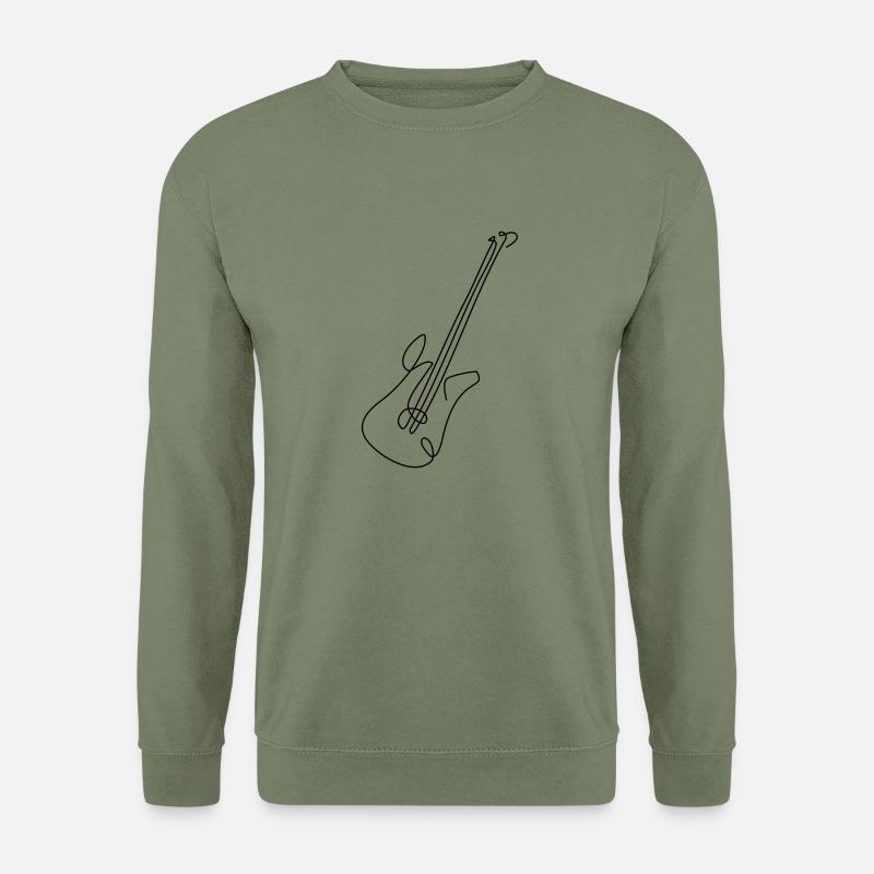one line guitar - Unisex Pullover - Armeegrün