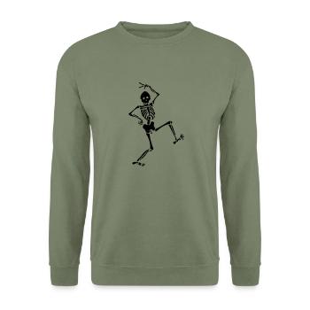 Squelette dansant - Sweat-shirt Unisexe - vert militaire - Devant - Alina (178cm) & Michal (187cm)