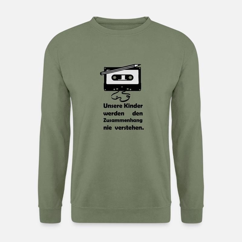 Tape Kassette Musik- Unsere Kinder - Unisex Pullover - Armeegrün
