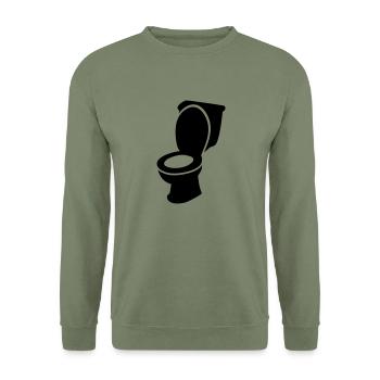 Toilet - Unisex Sweatshirt - army green - Front - Alina (178cm) & Michal (187cm)