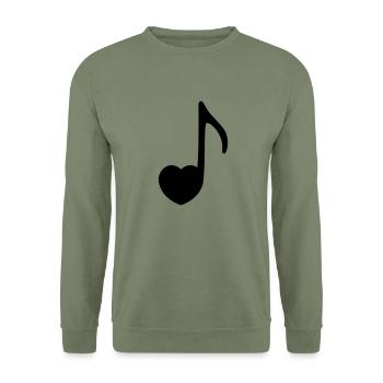la musique - Sweat-shirt Unisexe - vert militaire - Devant - Alina (178cm) & Michal (187cm)