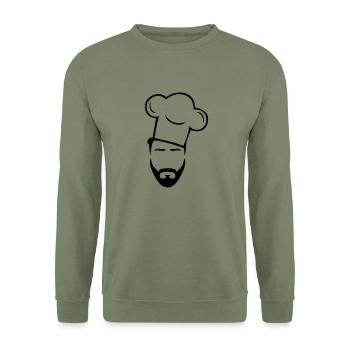 cook design - Unisex Pullover - Armeegrün - Vorne - Alina (178cm) & Michal (187cm)