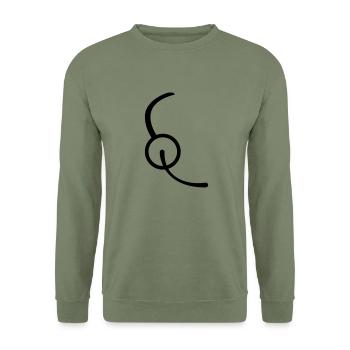 kopfhörer mikrophon kopf logo design pro gamer hea - Unisex Pullover - Armeegrün - Vorne - Alina (178cm) & Michal (187cm)