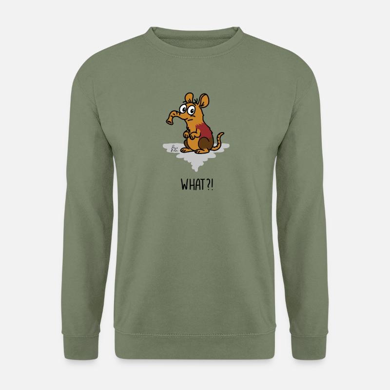 What?! - verwirrtes Rotschulterrüsselhündchen - Unisex Pullover - Armeegrün