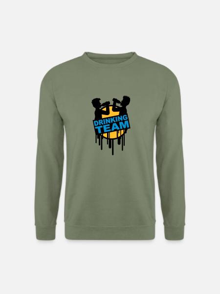 drinking_team_graffiti_stamp - Sweat-shirt Unisexe - vert militaire