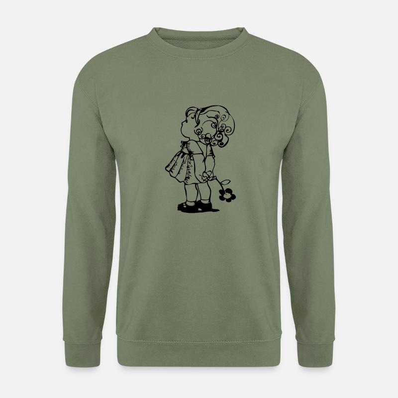 Blumenkind Mädchen - Unisex Pullover - Armeegrün