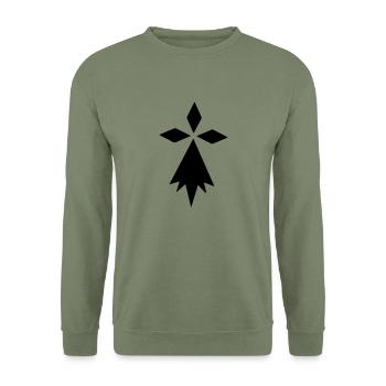 Symbole Bretagne - Sweat-shirt Unisexe - vert militaire - Devant - Alina (178cm) & Michal (187cm)