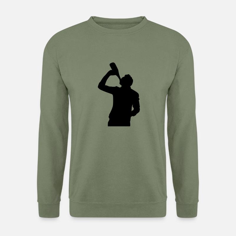 drinking boy - Unisex Pullover - Armeegrün