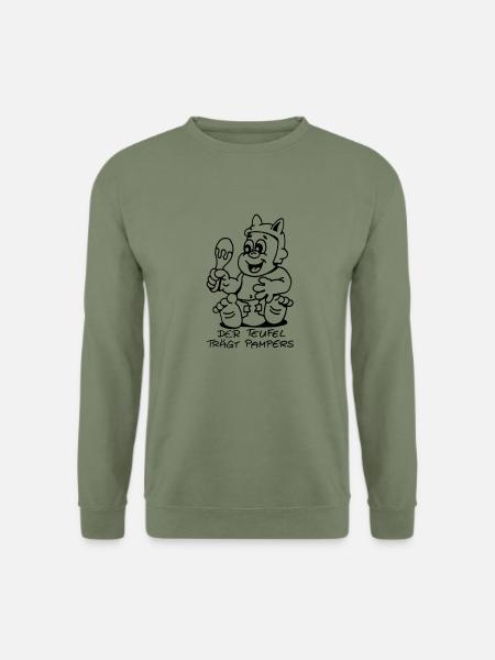 Der Teufel trägt Pampers Junge - Unisex Pullover - Armeegrün