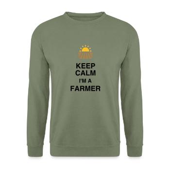 Landwirt / Bauer / Landwirtschaft / Traktor - Unisex Pullover - Armeegrün - Vorne - Alina (178cm) & Michal (187cm)