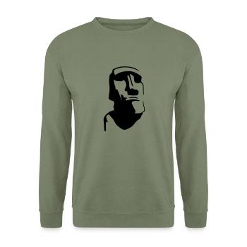 Easter Island - Unisex Sweatshirt - army green - Front - Alina (178cm) & Michal (187cm)