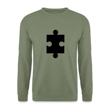 Puzzle - Unisex Sweatshirt - army green - Front - Alina (178cm) & Michal (187cm)