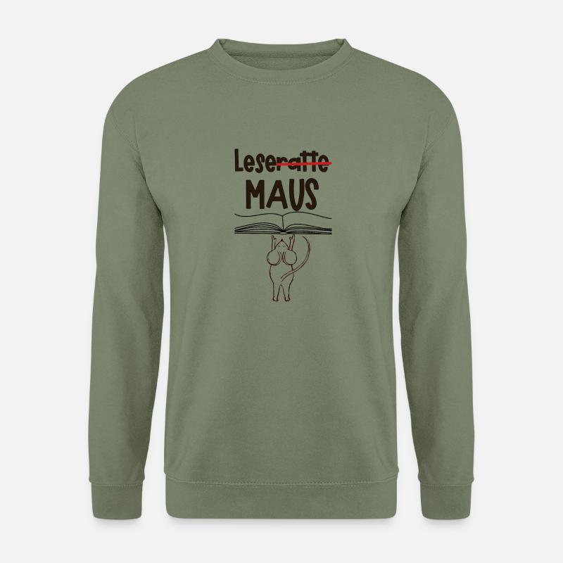 Lesemaus - Unisex Pullover - Armeegrün