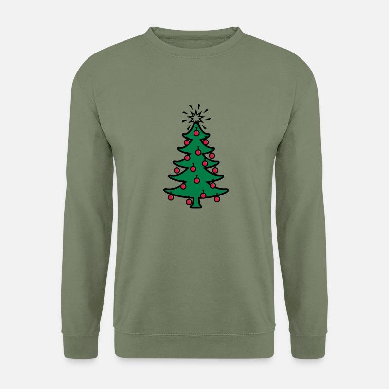 Weihnachtsbaum / xmas tree (3c) - Unisex Sweatshirt - army green