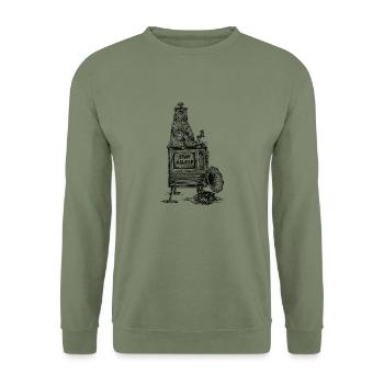 Stay Asleep - Unisex Pullover - Armeegrün - Vorne - Alina (178cm) & Michal (187cm)