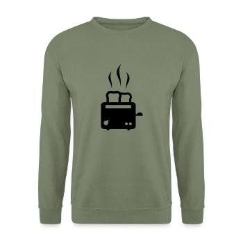 Toaster - Unisex Pullover - Armeegrün - Vorne - Alina (178cm) & Michal (187cm)