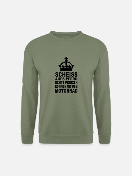 prinz auf dem motorrad - Unisex Pullover - Armeegrün