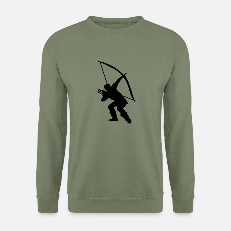 Archery longbow medieval design - Unisex Sweatshirt - army green