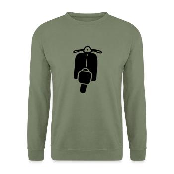 mofa - Unisex Pullover - Armeegrün - Vorne - Alina (178cm) & Michal (187cm)