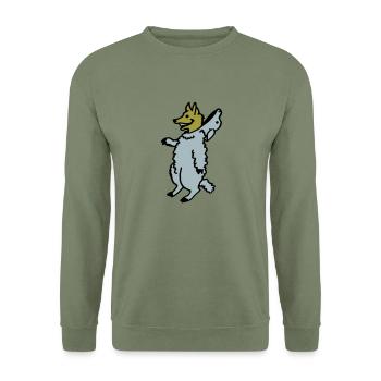 Wolf im Schafspelz - Unisex Pullover - Armeegrün - Vorne - Alina (178cm) & Michal (187cm)