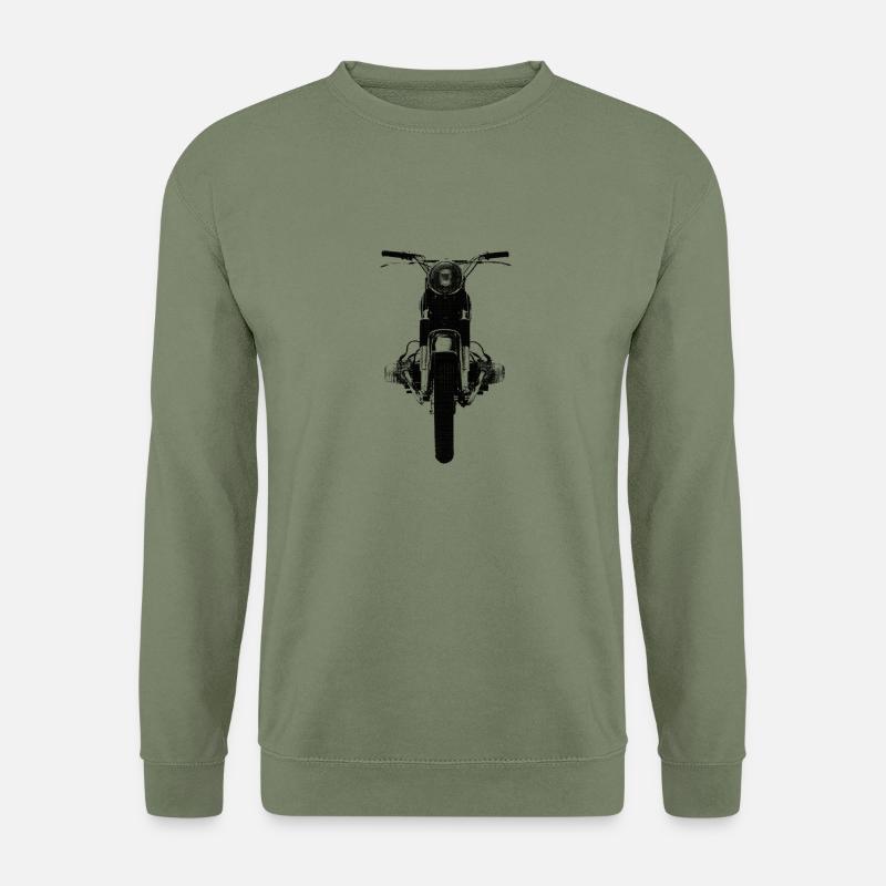 Vintage BMW Motorcycle - Unisex Pullover - Armeegrün