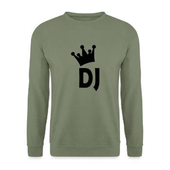 dj - Unisex Sweatshirt - army green - Front - Alina (178cm) & Michal (187cm)
