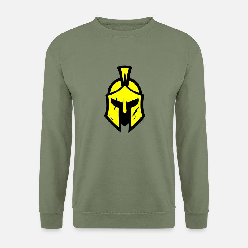 Spartaner Helm Symbol - Unisex Pullover - Armeegrün