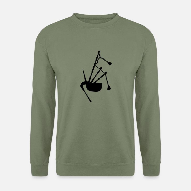 Bagpipe Vector - Unisex Pullover - Armeegrün