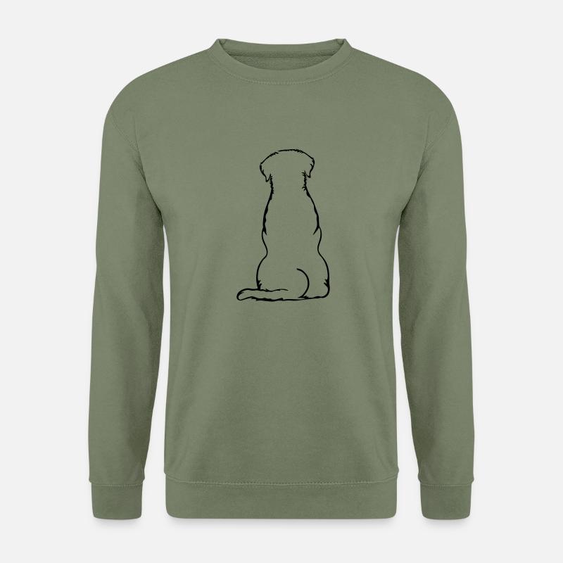 Labbi_sitzend_Back - Unisex Pullover - Armeegrün