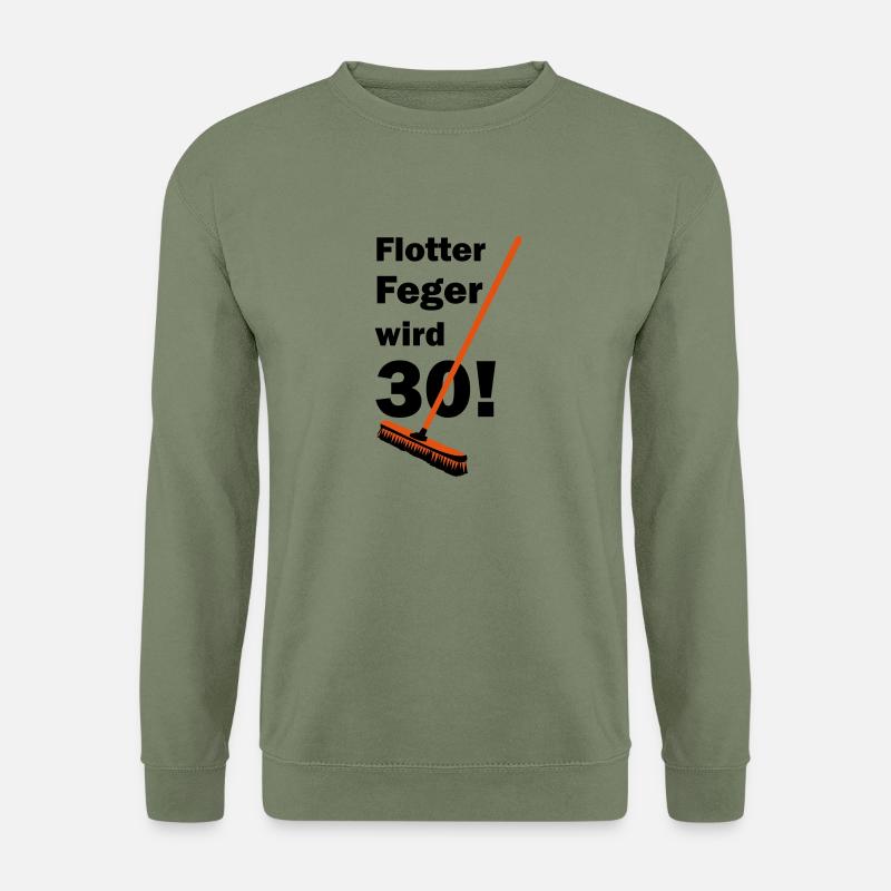 Besen flotter Feger wird 30 - Unisex Pullover - Armeegrün