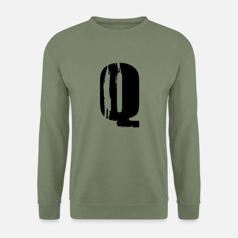 Q - Buchstabe - Unisex Pullover - Armeegrün
