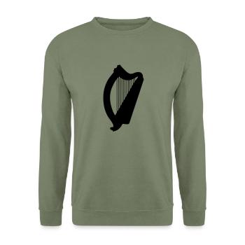 harpe celtique symbole irlandais irish - Sweat-shirt Unisexe - vert militaire - Devant - Alina (178cm) & Michal (187cm)