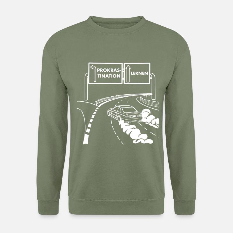 Prokrastination (Hell) - Unisex Pullover - Armeegrün