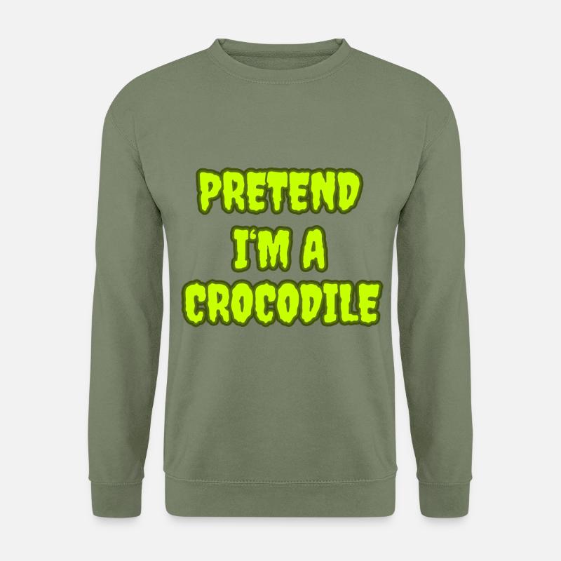 Pretend I'm a Crocodile - Krokodil Kostüm - Unisex Pullover - Armeegrün