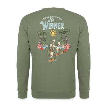 Winner - Unisex Sweatshirt - army green - Back - Michal (187cm)
