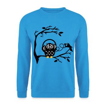Listen to music - Unisex Sweatshirt - sea blue - Front - Alina (178cm) & Michal (187cm)